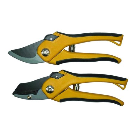 CENTURION MEDICAL PRODUCTS Centurion 8 in. Anvil & Bypass Pruners, Yellow & Black - 2 Piece 5040173